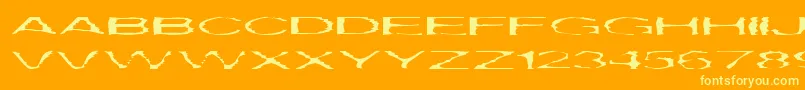 Gargantua Font – Yellow Fonts on Orange Background
