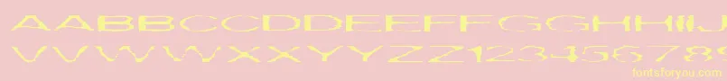 Gargantua Font – Yellow Fonts on Pink Background