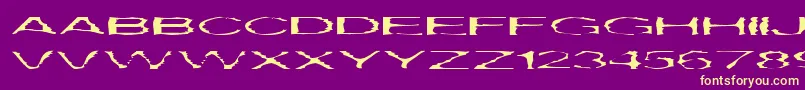 Gargantua Font – Yellow Fonts on Purple Background