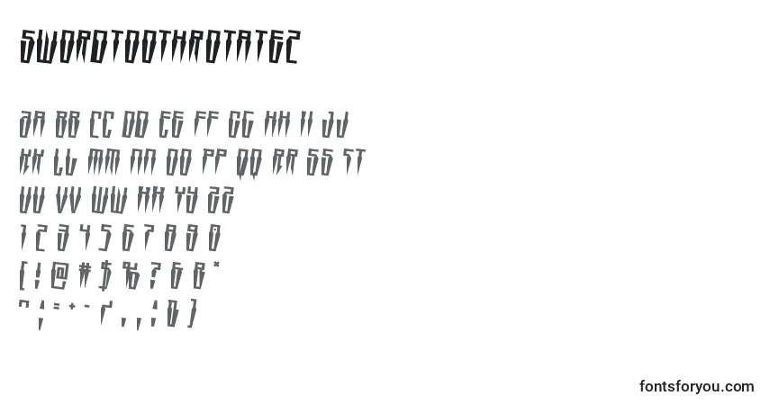 Шрифт Swordtoothrotate2 – алфавит, цифры, специальные символы