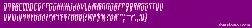 Swordtoothrotate2 Font – Pink Fonts on Purple Background