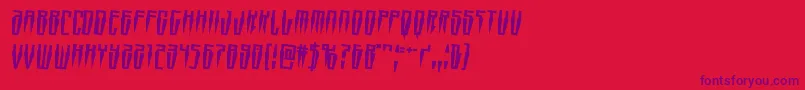 Swordtoothrotate2 Font – Purple Fonts on Red Background