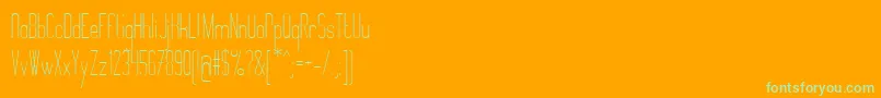 フォントMontepetrumRegular – オレンジの背景に緑のフォント
