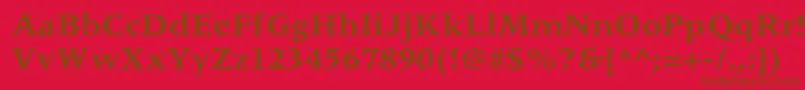 MeridienltstdBold Font – Brown Fonts on Red Background