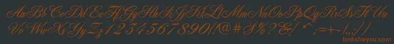 Quill Font – Brown Fonts on Black Background