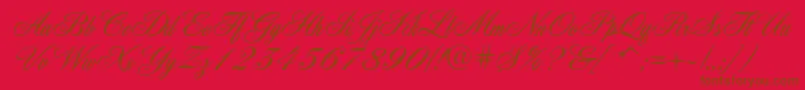 Quill Font – Brown Fonts on Red Background