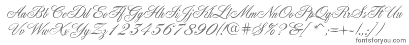 Quill-fontti – harmaat kirjasimet valkoisella taustalla