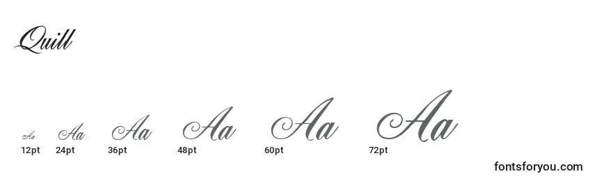 Quill Font Sizes