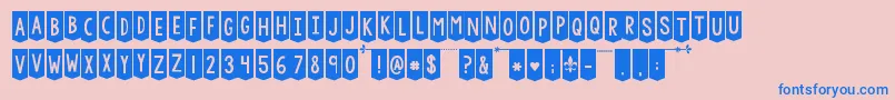 Kgchasingcars Font – Blue Fonts on Pink Background