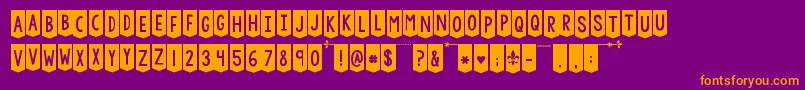 Kgchasingcars Font – Orange Fonts on Purple Background