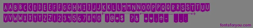 Шрифт Kgchasingcars – фиолетовые шрифты на сером фоне