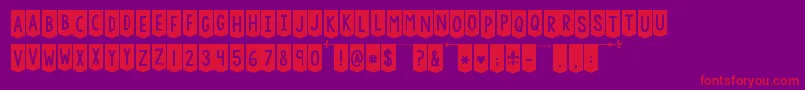 Kgchasingcars Font – Red Fonts on Purple Background