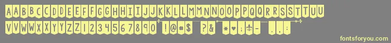 Kgchasingcars Font – Yellow Fonts on Gray Background