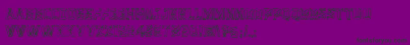フォントBevelhands – 紫の背景に黒い文字