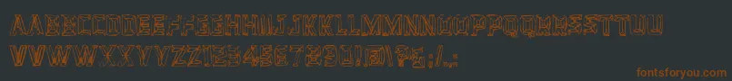 Bevelhands Font – Brown Fonts on Black Background