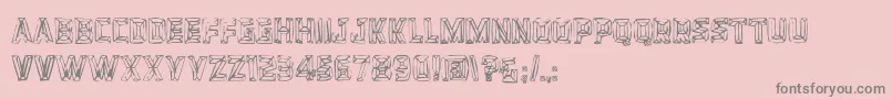 Bevelhands Font – Gray Fonts on Pink Background