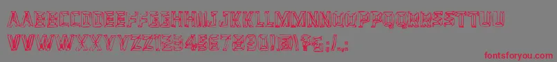 Bevelhands-Schriftart – Rote Schriften auf grauem Hintergrund
