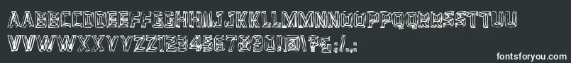 Шрифт Bevelhands – белые шрифты на чёрном фоне