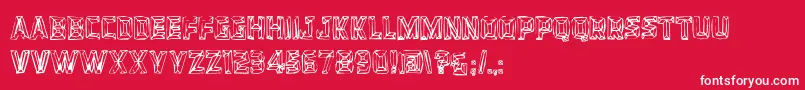 Bevelhands Font – White Fonts on Red Background