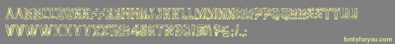 Bevelhands Font – Yellow Fonts on Gray Background