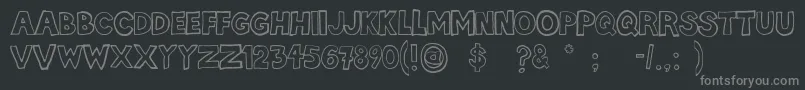 Hellafont Font – Gray Fonts on Black Background