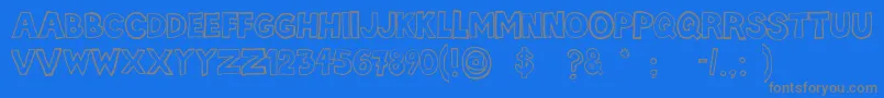 More about Hellafont Font Hellafont Font – Gray Fonts on Blue Background