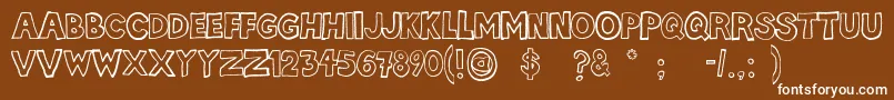 Hellafont Font – White Fonts on Brown Background