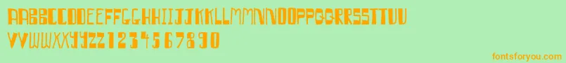 QumbazonkiFree Font – Orange Fonts on Green Background