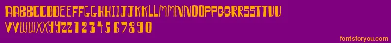 QumbazonkiFree Font – Orange Fonts on Purple Background