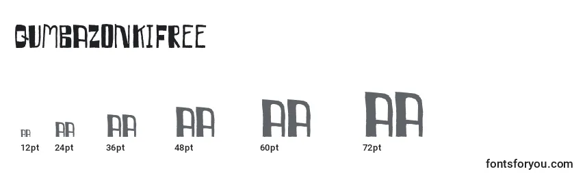 QumbazonkiFree Font Sizes
