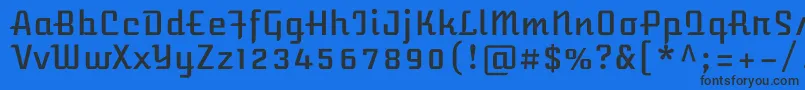 Шрифт AtomicageRegular – чёрные шрифты на синем фоне