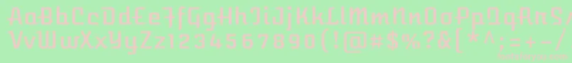 フォントAtomicageRegular – 緑の背景にピンクのフォント