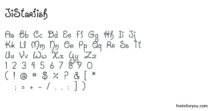 Шрифт JiStarfish – алфавит, цифры, специальные символы