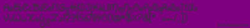 JiStarfish-fontti – mustat fontit violetilla taustalla