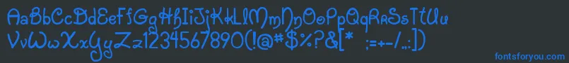 JiStarfish Font – Blue Fonts on Black Background