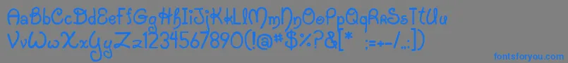 JiStarfish Font – Blue Fonts on Gray Background
