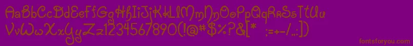 JiStarfish Font – Brown Fonts on Purple Background