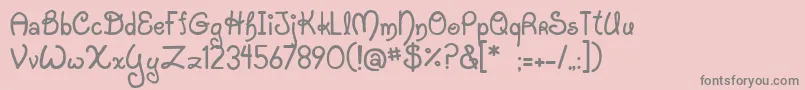 JiStarfish-Schriftart – Graue Schriften auf rosa Hintergrund