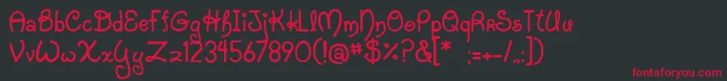 JiStarfish Font – Red Fonts on Black Background