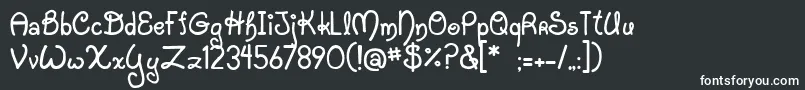 JiStarfish-fontti – valkoiset fontit mustalla taustalla