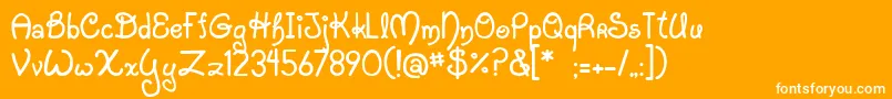 JiStarfish Font – White Fonts on Orange Background