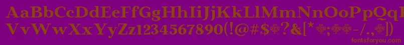 BeaumarisdemoRegular Font – Brown Fonts on Purple Background