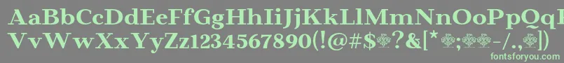 フォントBeaumarisdemoRegular – 灰色の背景に緑のフォント
