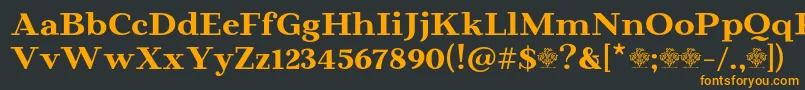 フォントBeaumarisdemoRegular – 黒い背景にオレンジの文字
