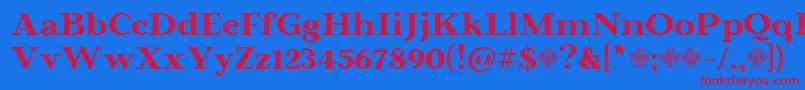 BeaumarisdemoRegular Font – Red Fonts on Blue Background