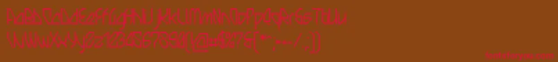 SnowstreetPersonaluse Font – Red Fonts on Brown Background