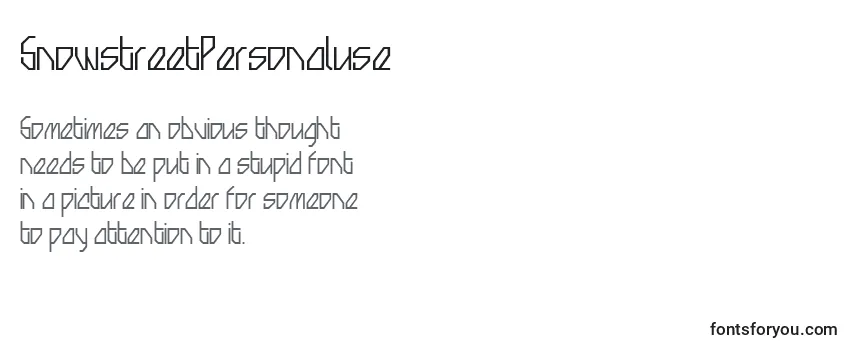 SnowstreetPersonaluse Font