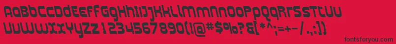 SfplasmaticarevBolditalic-fontti – mustat fontit punaisella taustalla