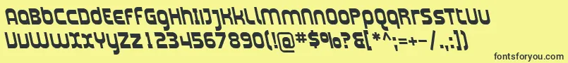 SfplasmaticarevBolditalic Font – Black Fonts on Yellow Background