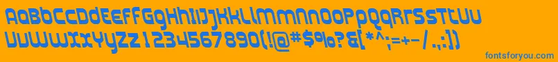 SfplasmaticarevBolditalic Font – Blue Fonts on Orange Background